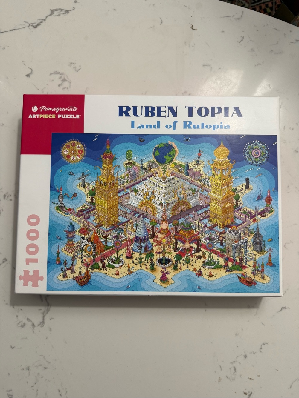 'Land of Rutopia' 1000-Piece Puzzle - Blue/Gold